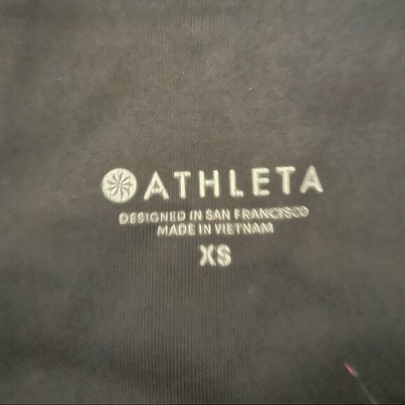 ATHLETA Excursion Hybrid Tight Black Leggings Ribbed Cuffed Hems Size XS‎ - Picture 8 of 10